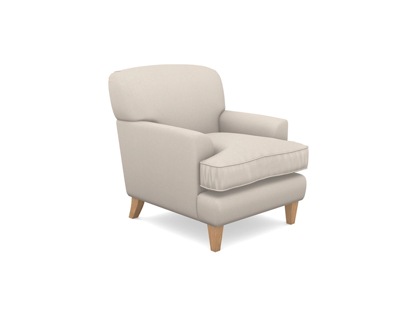 1 Leyburn Chair in Two Tone Plain Biscuit